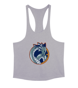 Ejderha figürü fitness motivasyon Erkek Tank Top Atlet