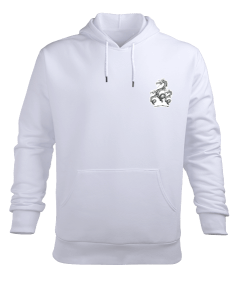 Ejderha Gücü Erkek Kapüşonlu Hoodie Sweatshirt