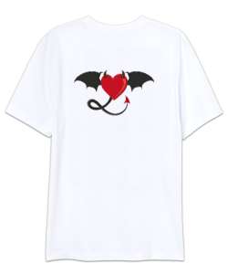 Ejderha Kalp - Dragon Heart Sırt Baskılı Beyaz Oversize Unisex Tişört