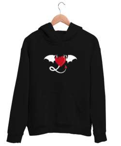 Ejderha Kalp - Dragon Heart Siyah Unisex Kapşonlu Sweatshirt