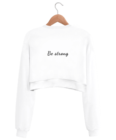 El baskılı Kadın Crop Sweatshirt