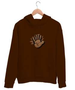 El Kahverengi Unisex Kapşonlu Sweatshirt