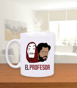 EL PROFESOR LA CASA DE PAPEL Beyaz Kupa Bardak