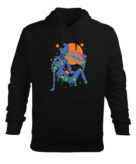 Electric Romance Siyah Erkek Kapüşonlu Hoodie Sweatshirt