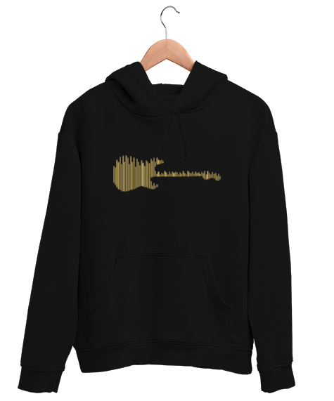 Tisho - Elektro Gitar Equalizer - Guitar - Rock Müzik Siyah Unisex Kapşonlu Sweatshirt