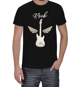 Elektro Gitar Rock Erkek Tişört