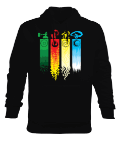 ELEMENT BASKI SWEATSHIRT Erkek Kapüşonlu Hoodie Sweatshirt