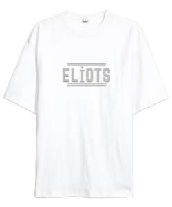 Eliots Baskılı 09 Beyaz Oversize Unisex Tişört