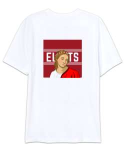 Eliots Baskılı-46 Beyaz Oversize Unisex Tişört