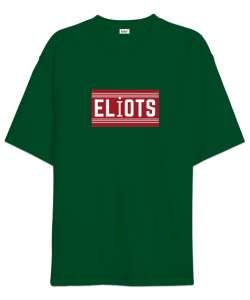 Eliots Baskılı 59 Çimen Yeşili Oversize Unisex Tişört