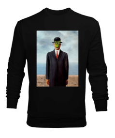 ELMA KAFA ADAM BASKILI ERKEK HOODİE Erkek Sweatshirt