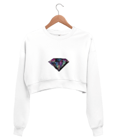 Elmas Kadın Crop Sweatshirt