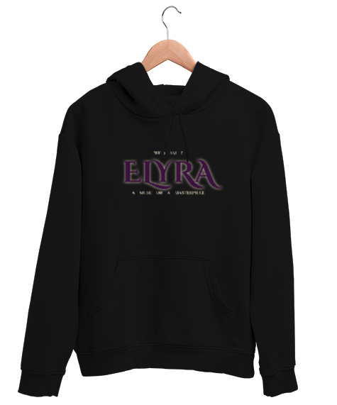 Tisho - ELYRA: Who Am I Siyah Unisex Kapşonlu Sweatshirt