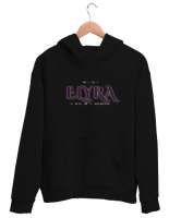 ELYRA: Who Am I Siyah Unisex Kapşonlu Sweatshirt - Thumbnail