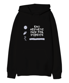 Emo Aesthetic Oversize Unisex Kapüşonlu Sweatshirt