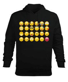 Emoji Erkek Kapüşonlu Hoodie Sweatshirt