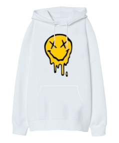 emoji Oversize Unisex Kapüşonlu Sweatshirt