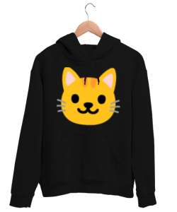 EMOJİ Siyah Unisex Kapşonlu Sweatshirt