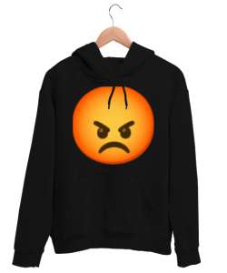 EMOJİ Siyah Unisex Kapşonlu Sweatshirt