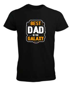 En iyi Baba - Best Dad In Galaxy Siyah Erkek Tişört