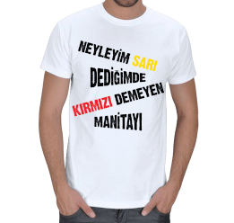 EN35095 Sarı-Kırmızı Erkek Tişört Erkek Tişört