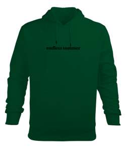 Endless Summer Çimen Yeşili Erkek Kapüşonlu Hoodie Sweatshirt