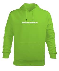 Endless Summer Fıstık Yeşili Erkek Kapüşonlu Hoodie Sweatshirt