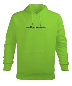 Endless Summer Fıstık Yeşili Erkek Kapüşonlu Hoodie Sweatshirt