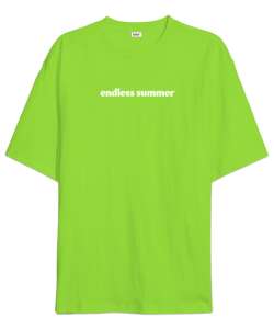 Endless Summer Fıstık Yeşili Oversize Unisex Tişört