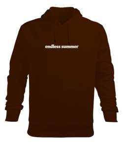 Endless Summer Kahverengi Erkek Kapüşonlu Hoodie Sweatshirt