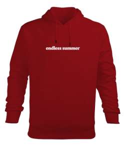 Endless Summer Kırmızı Erkek Kapüşonlu Hoodie Sweatshirt