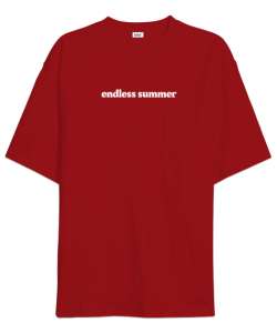 Endless Summer Kırmızı Oversize Unisex Tişört