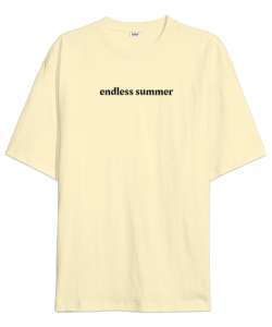 Endless Summer Krem Oversize Unisex Tişört