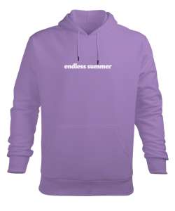 Endless Summer Lila Erkek Kapüşonlu Hoodie Sweatshirt