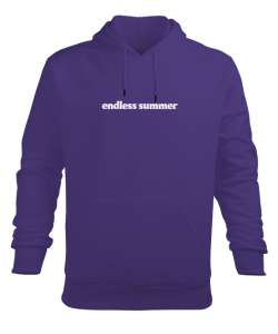 Endless Summer Mor Erkek Kapüşonlu Hoodie Sweatshirt