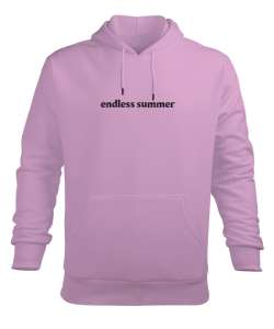 Endless Summer Pembe Erkek Kapüşonlu Hoodie Sweatshirt