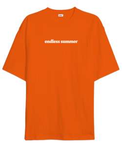 Endless Summer Turuncu Oversize Unisex Tişört