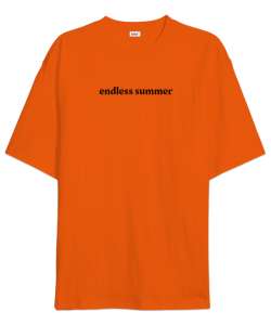 Endless Summer Turuncu Oversize Unisex Tişört