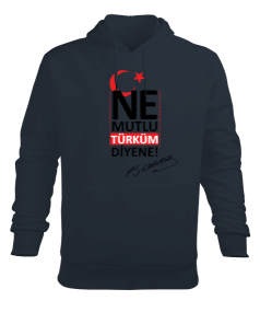 Erkek Atatürk Temalı Erkek Kapüşonlu Hoodie Sweatshirt