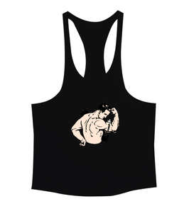 Estetik adam fitness motivasyon Siyah Erkek Tank Top Atlet