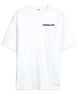 eternal nature Beyaz Oversize Unisex Tişört