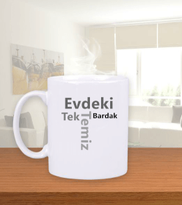 Evdeki V1 Beyaz Kupa Bardak