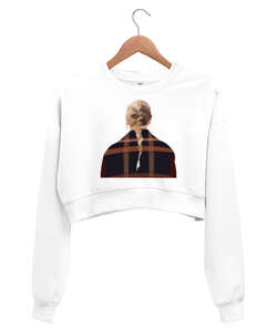 Evermore albüm taylor Beyaz Kadın Crop Sweatshirt