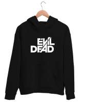 Evil Dead - Kötülük Ölmeli - Slogan Siyah Unisex Kapşonlu Sweatshirt - Thumbnail