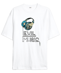 Evil Music Oversize Unisex Tişört