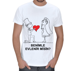 Evlenme Teklifi T-Shirt Erkek Tişört