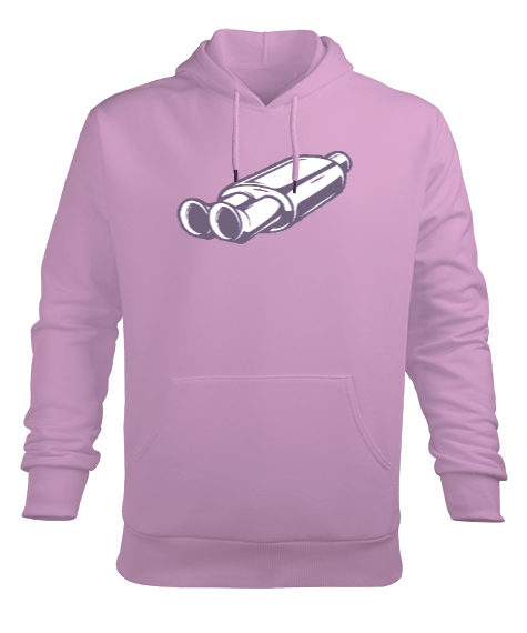 Exhaust Man 2 Pembe Erkek Kapüşonlu Hoodie Sweatshirt