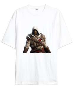 Ezio v1 Beyaz Oversize Unisex Tişört