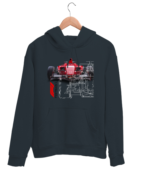 Tisho - F1 Füme Unisex Kapşonlu Sweatshirt