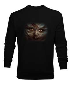 Face - Yüz İfadesi Siyah Erkek Sweatshirt